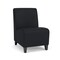 Lesro Siena Lounge Reception Armless Guest Chair, Black, MD Black Upholstery SN1102 - alternate 1